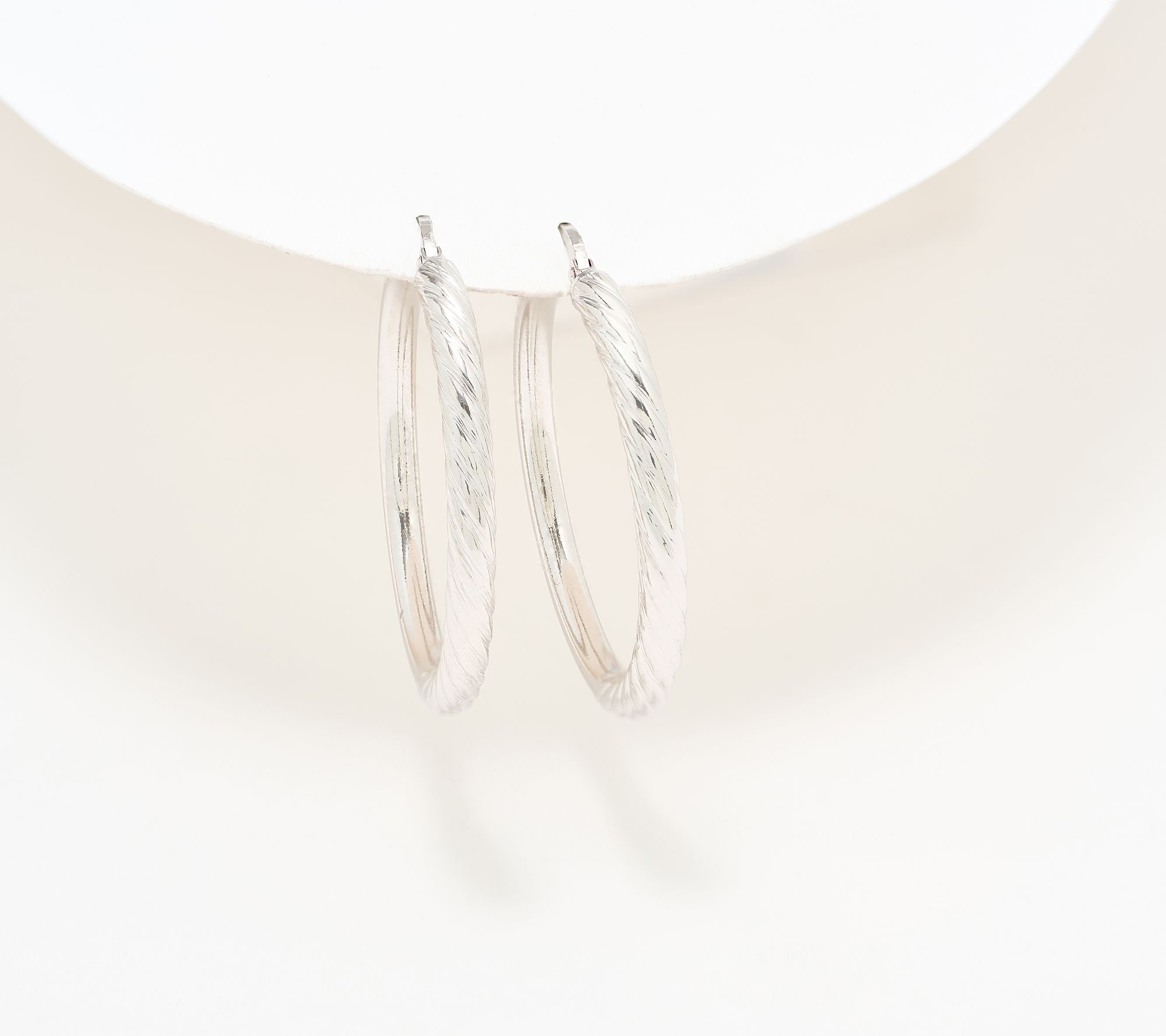 As Is " David Markstein Bronze Polished & Ribbed Earring, 1 1/4