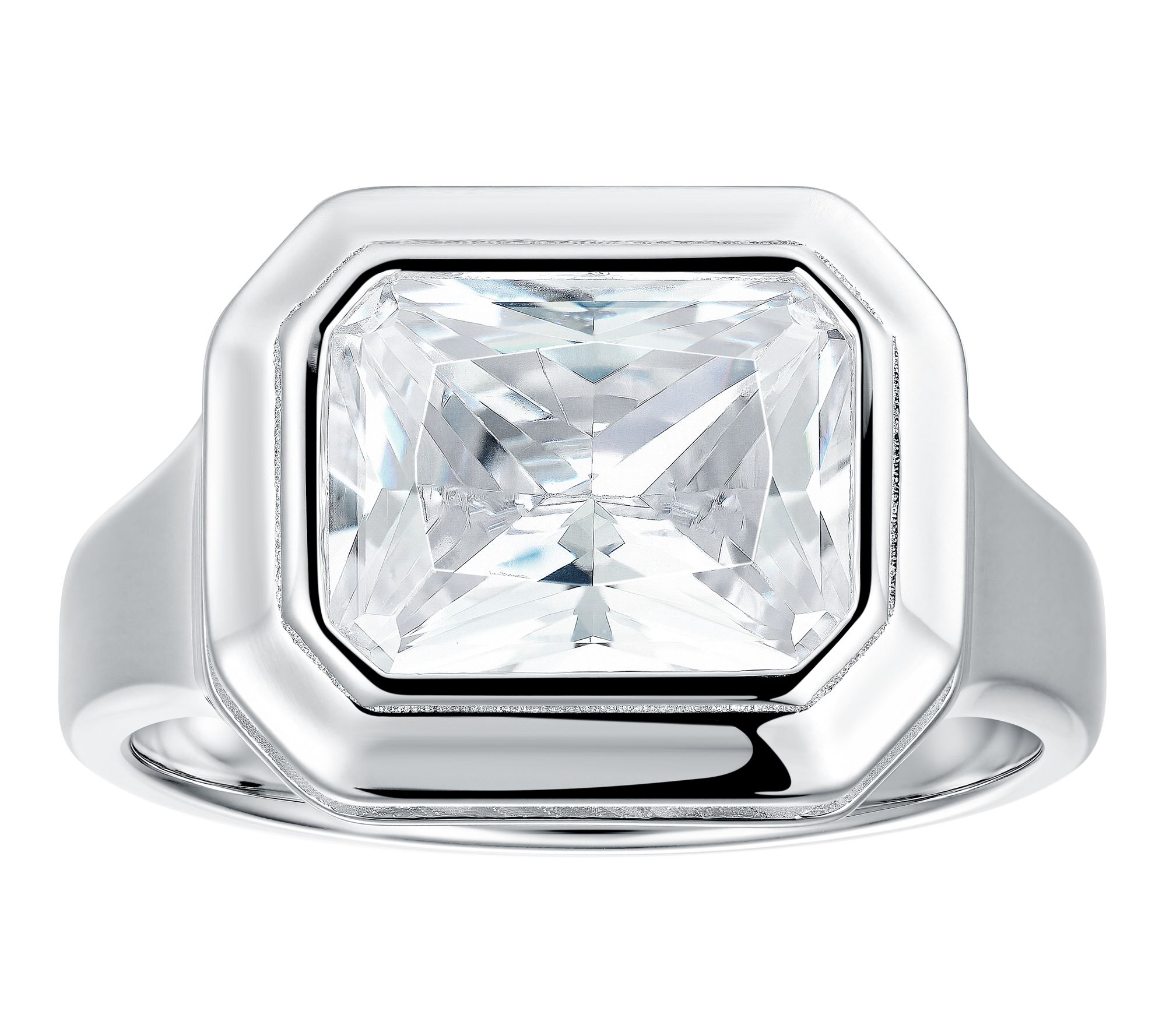 Diamonique x Jennifer Miller Radiant Signet Ring, Sterling