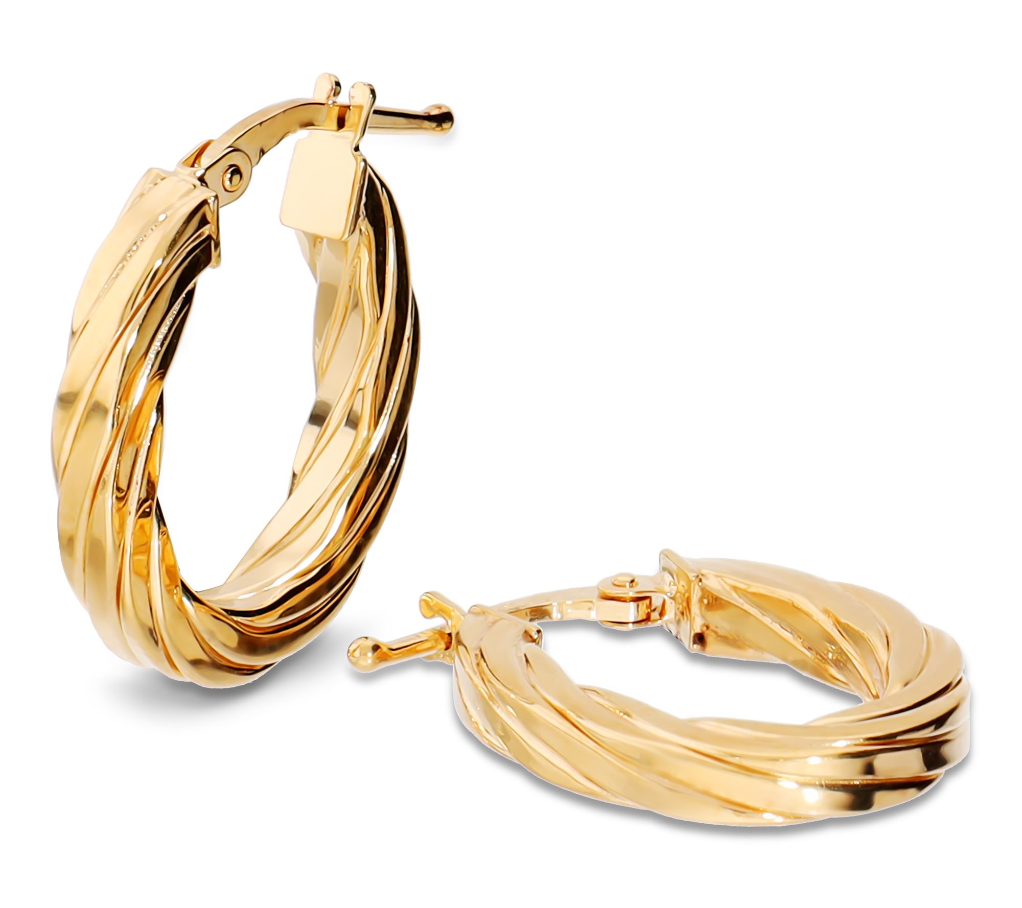 UltraFine 950 Silver Ribbed Oval Hoops Earrings
