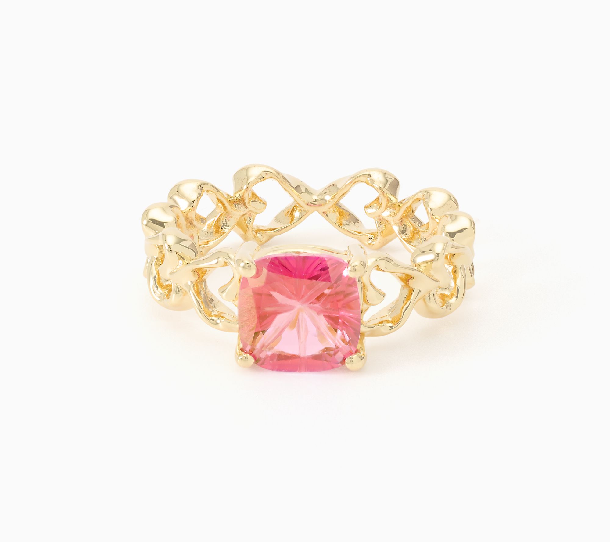 Christian James by Scott Grimes 14K Plated Gemstone Heart Band Ring