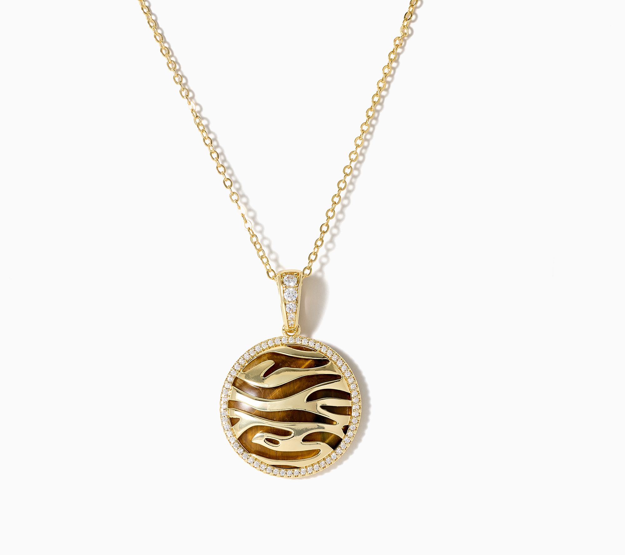 Kim Gravel Tiger Stripes Simulated Tiger's Eye Necklace