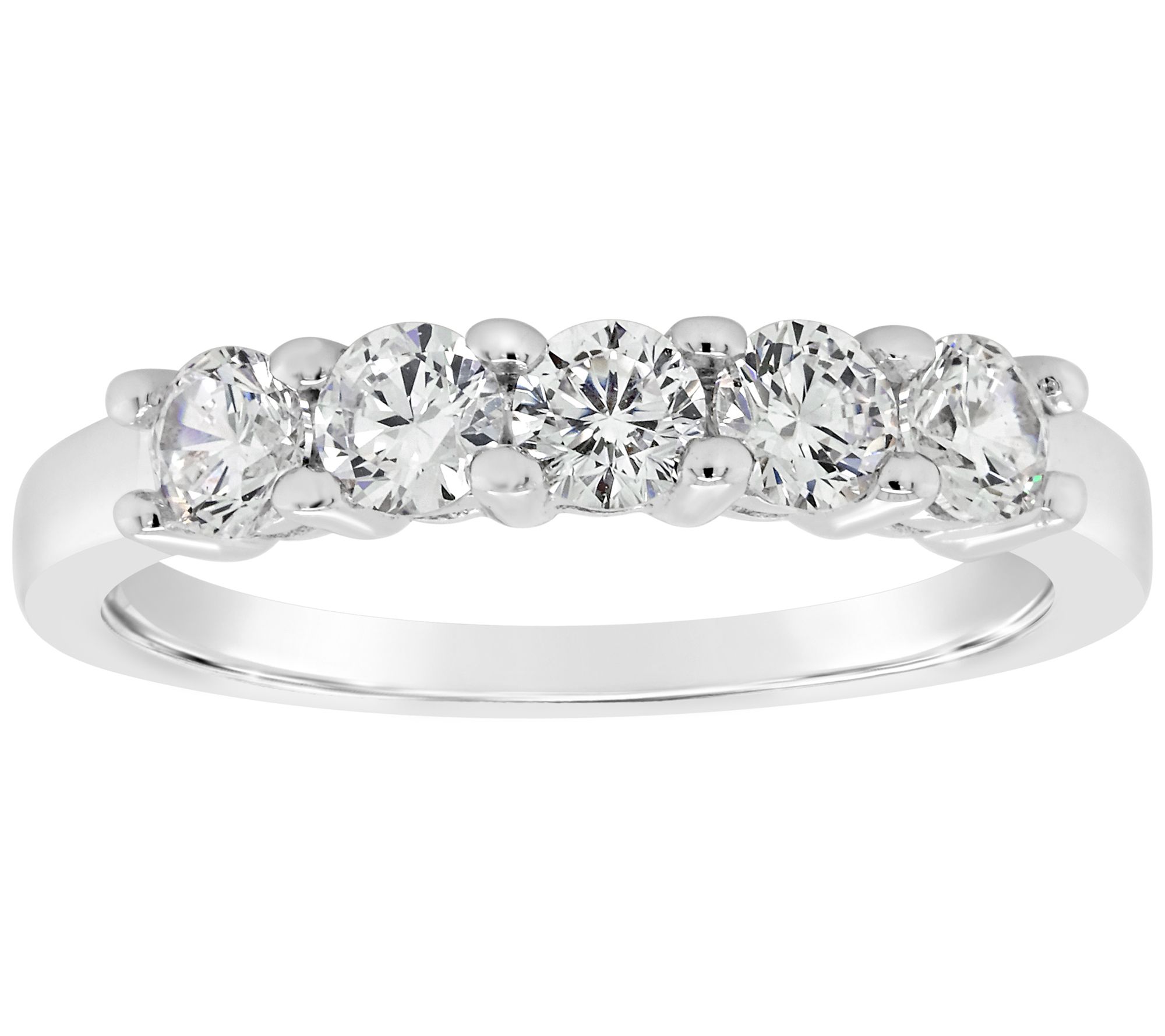 Affinity 14K Gold 7/10 cttw 5-Stone Diamond Band Ring
