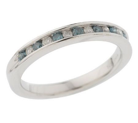 AffinityDiamond Sterling 1/4 ct tw Stack Ring Stack Ring - QVC.com