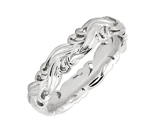 Simply Stacks Sterling Polished Scroll Ring