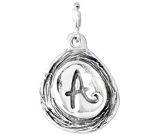 Hagit Sterling Carved Initial Charm