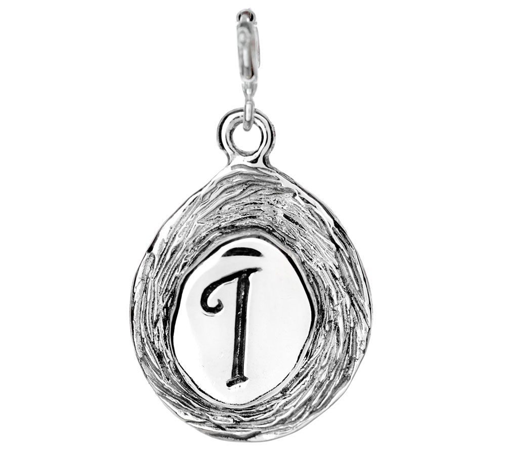 Hagit Sterling Carved Initial Charm