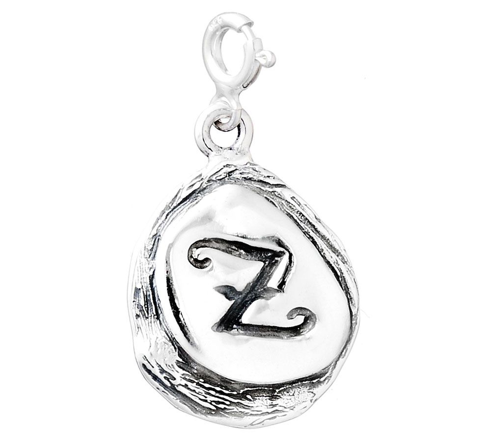 Hagit Sterling Carved Initial Charm