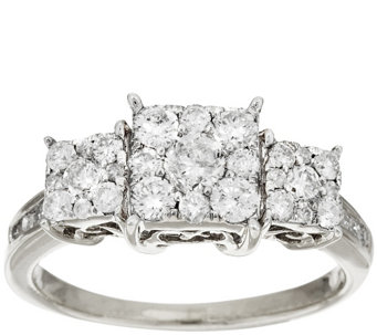 Affinity 1.00 cttw Diamond Cluster Ring, 14K Gold