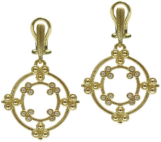 Judith Classic 14K Gold & Diamond Earrings