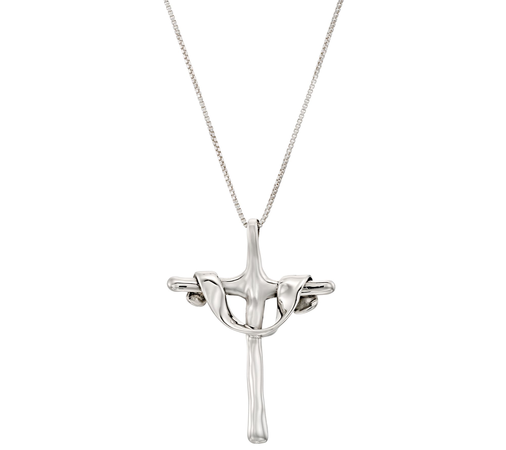 Hagit Sterling Cross Pendant w/ Chain
