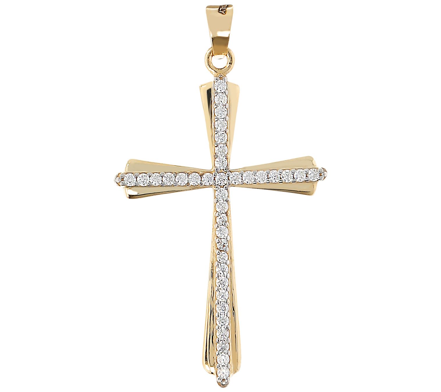 Qvc gold sale crosses