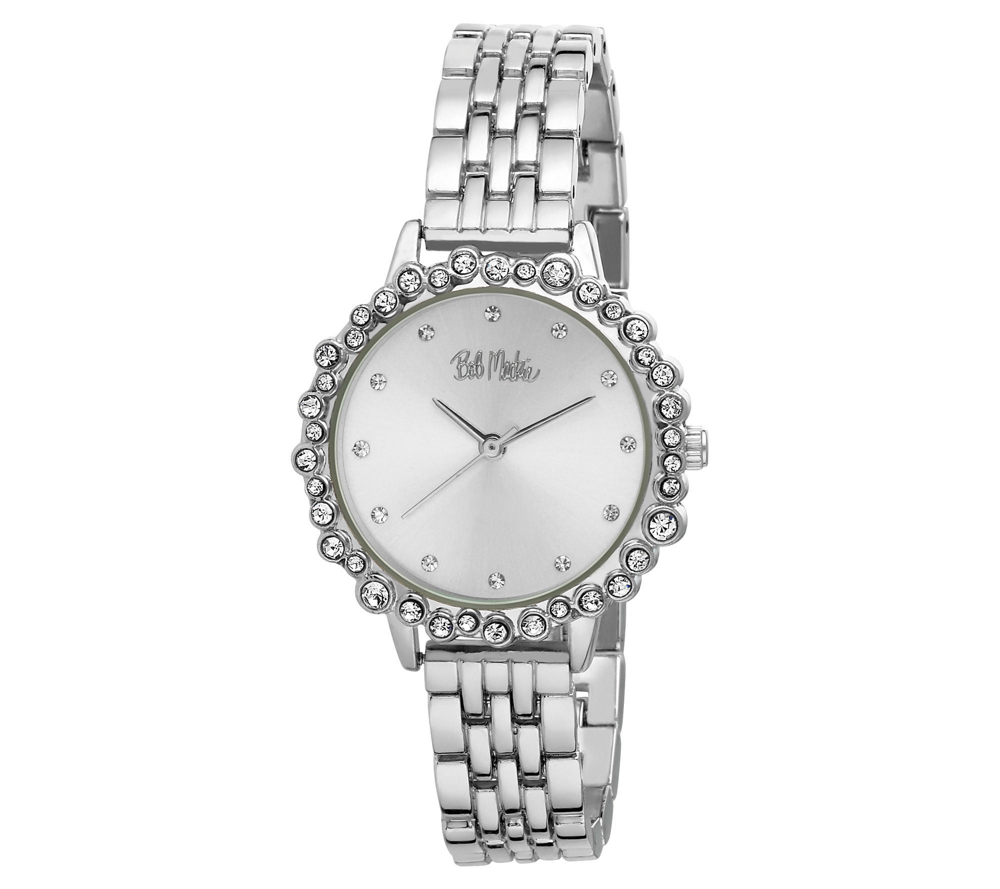 Bob Mackie Women's Crystal Dial & Bezel Watch