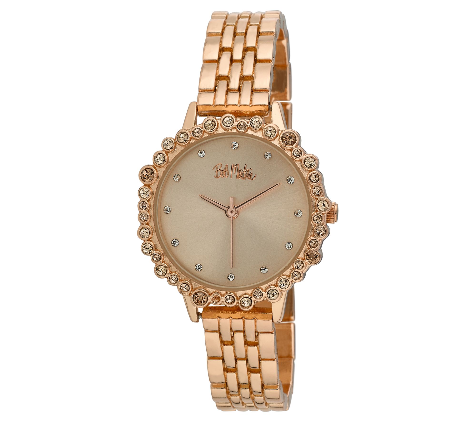 Bob Mackie Women's Crystal Dial & Bezel Watch