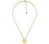 Goddaughters 14K Gold Clad White Topaz Love Shell Necklace, 2 of 2