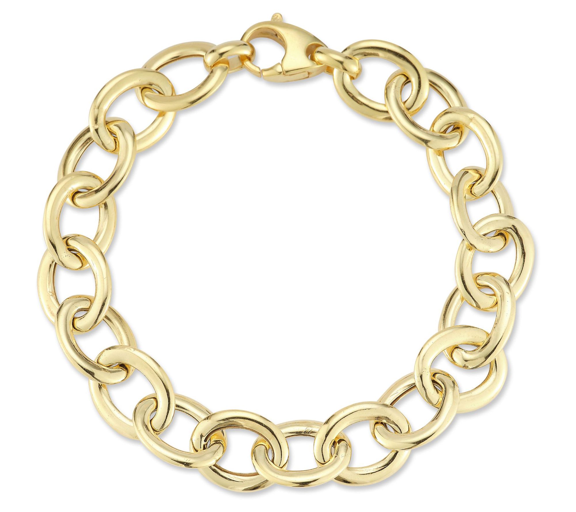 Italian Silver Rolo Link Bracelet, Sterling