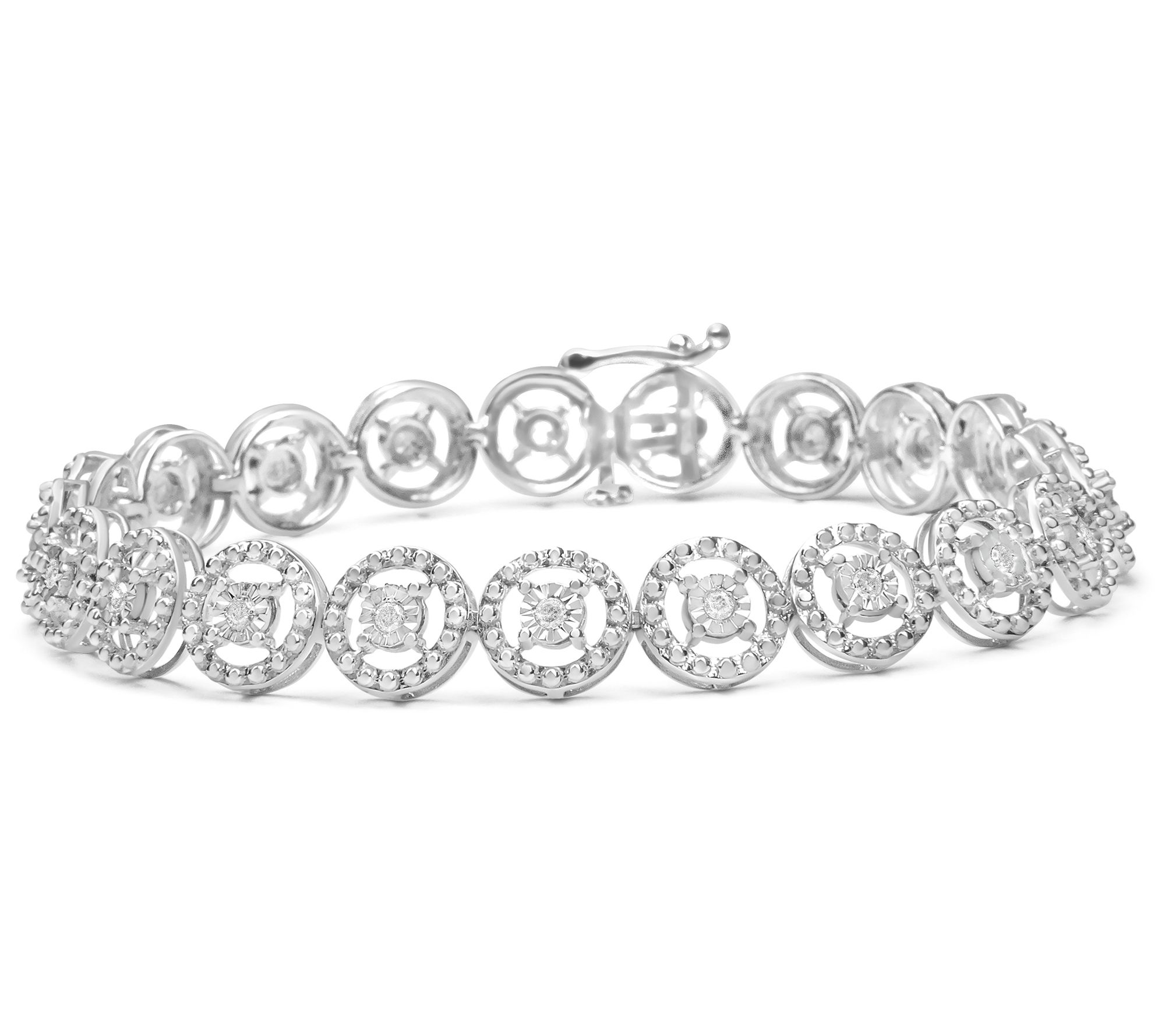 Haus of Brilliance 0.50 cttw Diamond Link Bracelet, Sterling