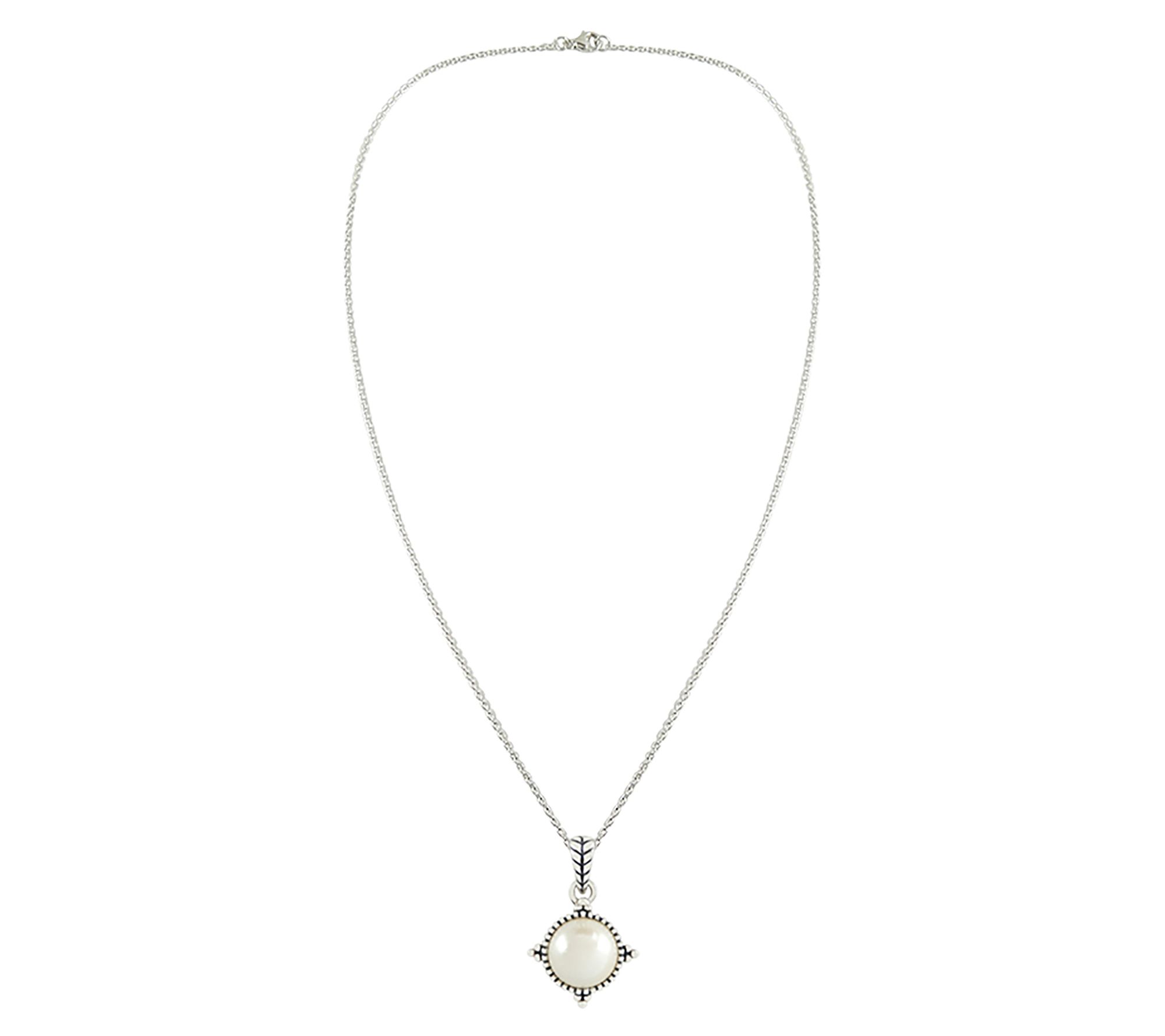 Affinity Gems Cultured Pearl Pendant w/ Chain,Sterling Silver - QVC.com