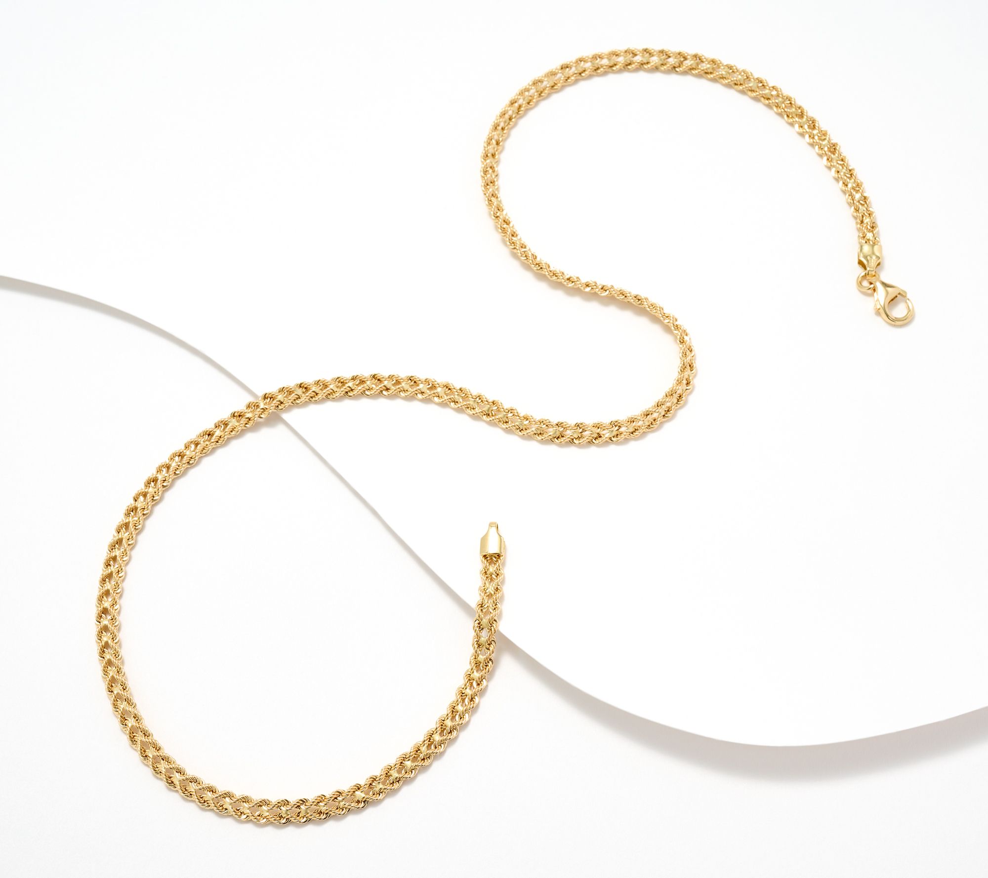 David Markstein 14K Gold Heart Rope Love Necklace 5.6g