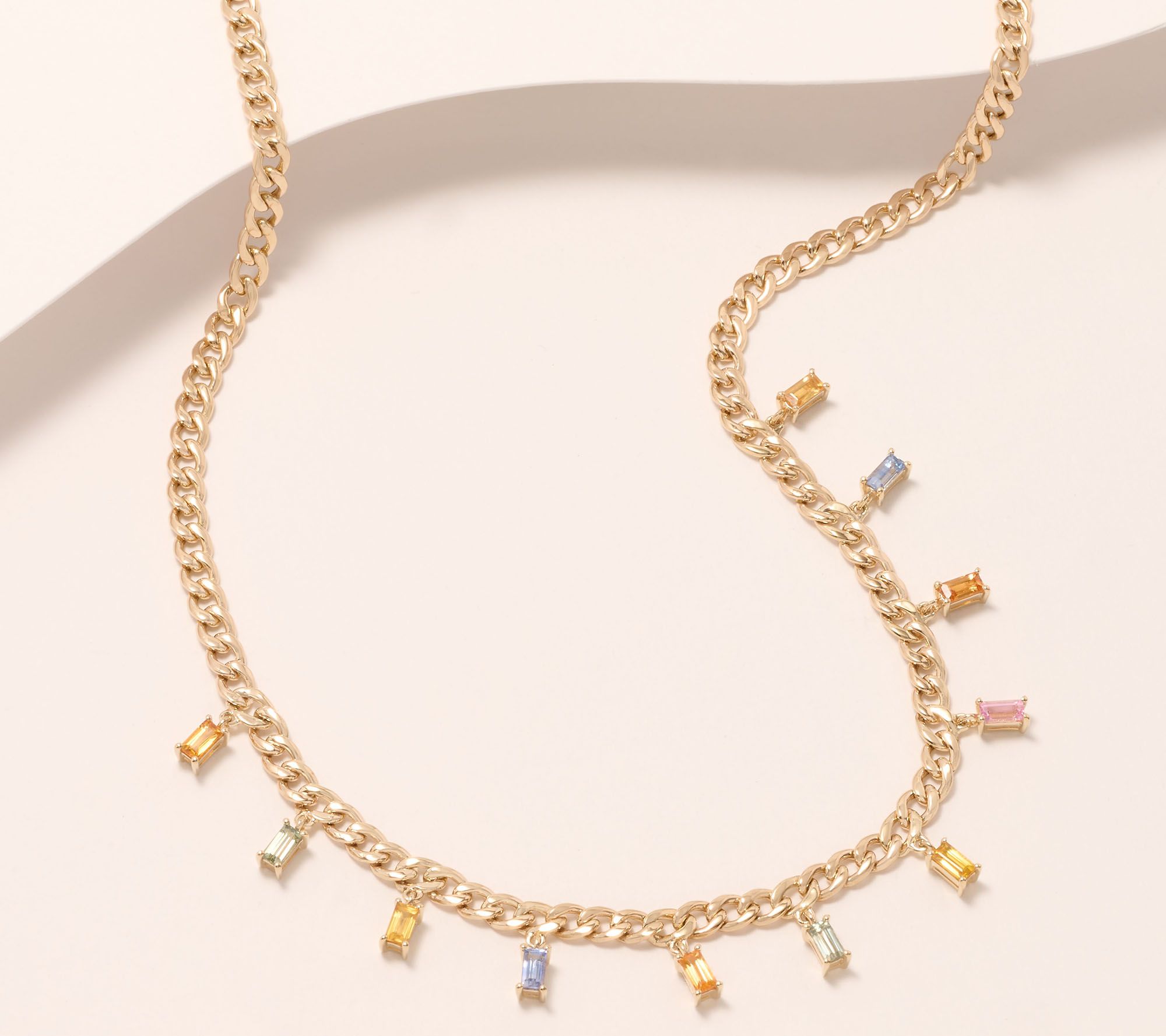 As Is Effy Multi Sapphire Confetti Drop Necklace