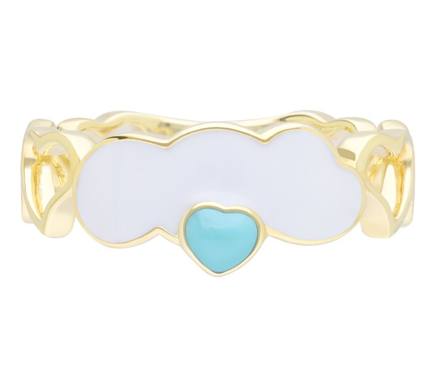 Goddaughters 14K Gold Clad Turquoise Dreamer Cloud Ring