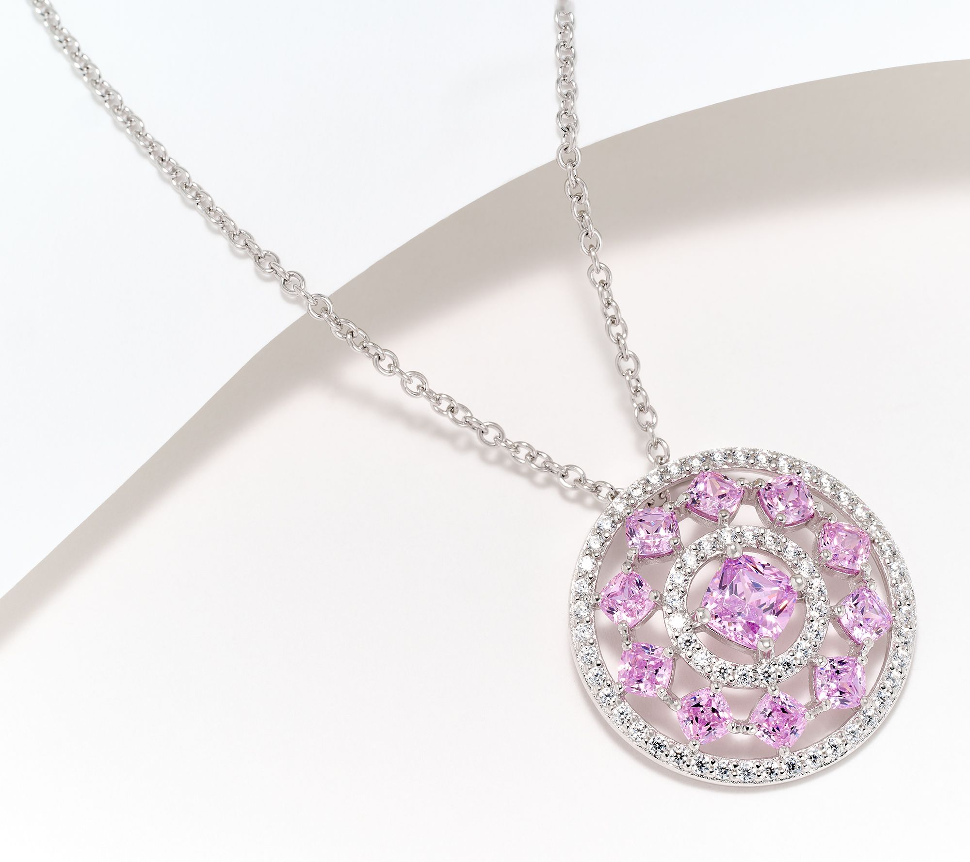  Diamonique x Kathy Levine Sundial Pendant with Chain, Sterling