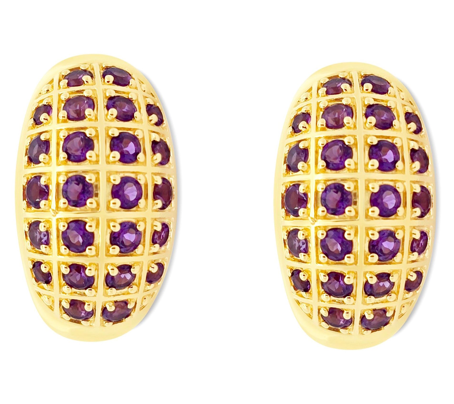 Elyse Ryan 14K Gold Clad Amethyst Jayden Earrings