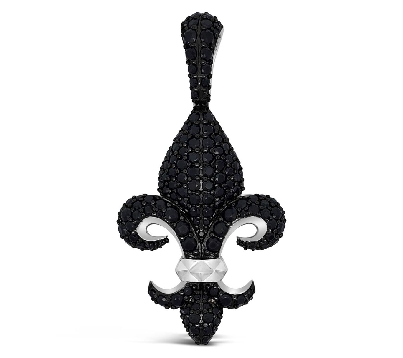 Margo Manhattan Sterling Silver Black Spinel Flor Pendant