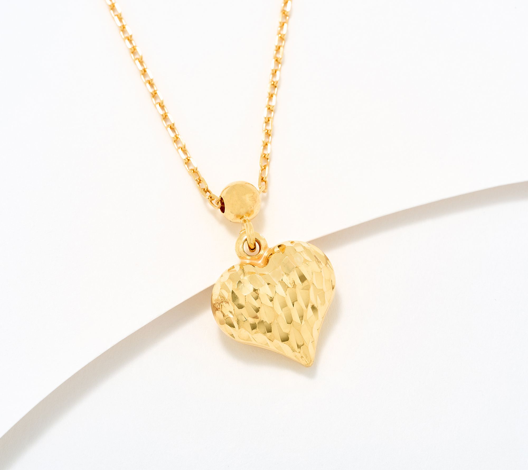 UltraFine 950 Silver Reversible Heart Motif Necklace