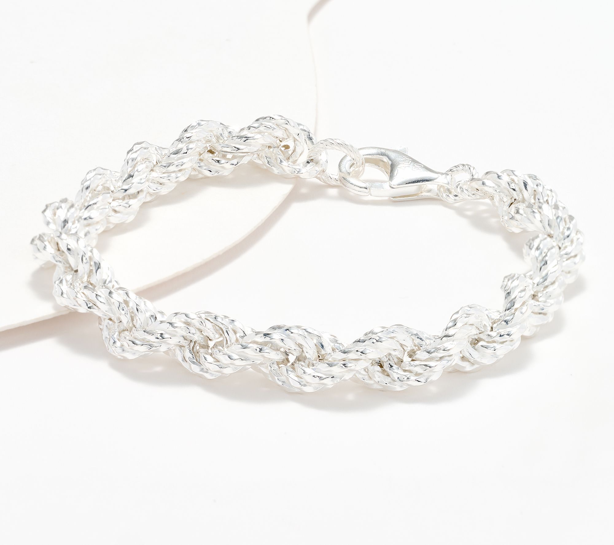 "As Is" UltraFine 950 Silver Brilliant Rope Bracelet