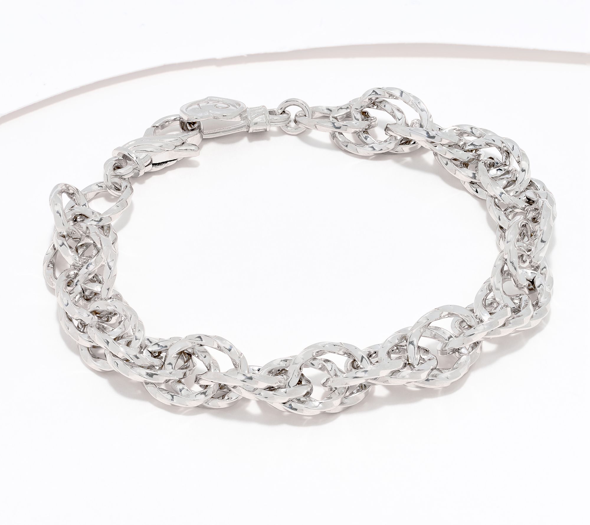 Christian James by Scott Grimes Sterling Iconic Ripple Link Bracelet 18.0g