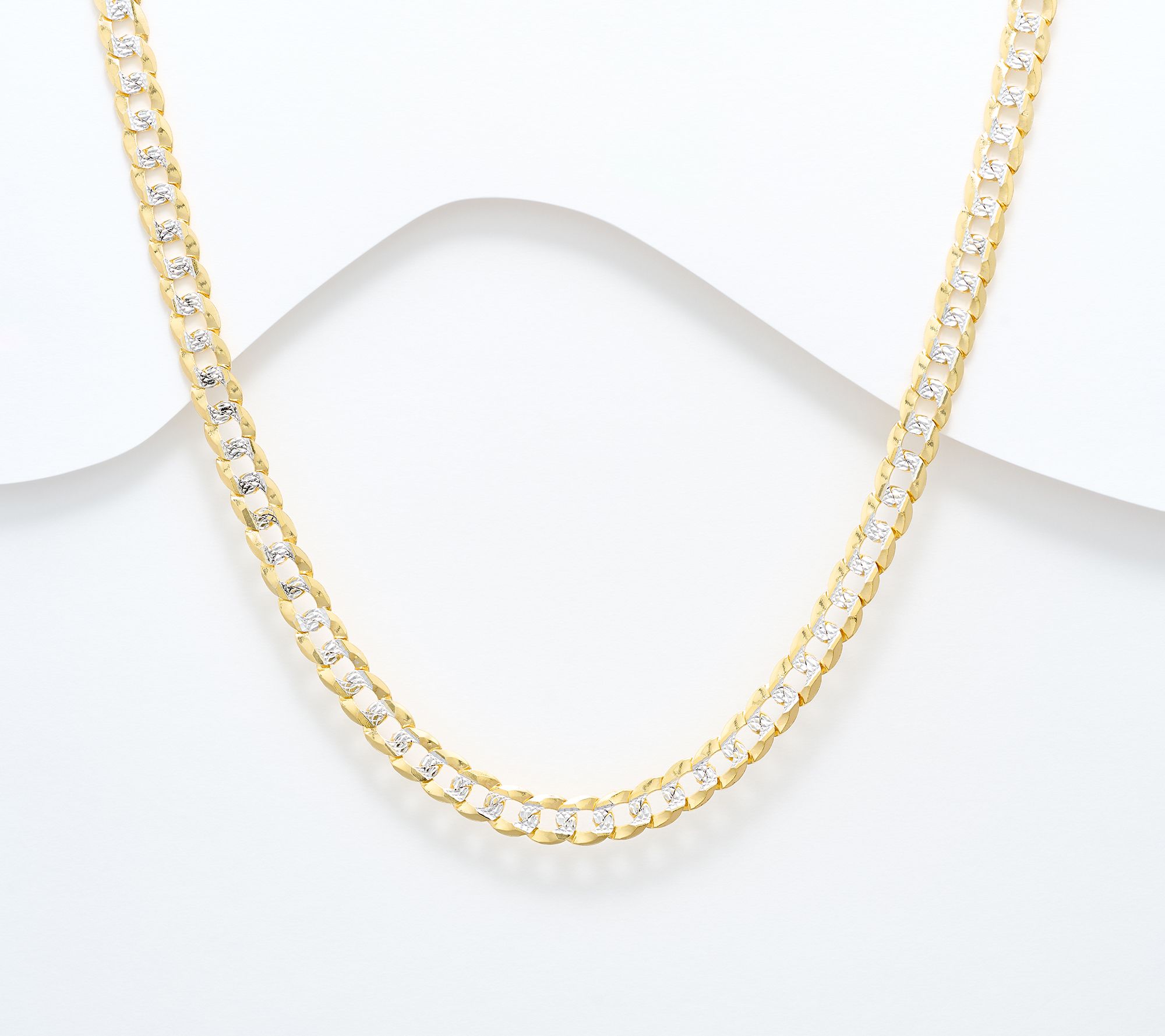 UltraFine 950 Silver Flat Curb 20" Necklace