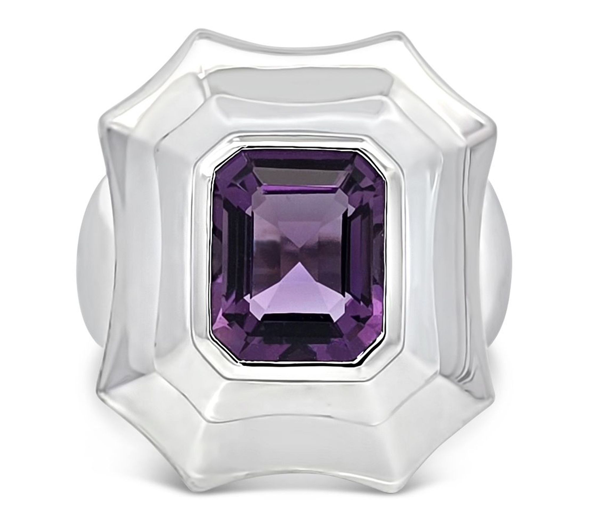 Margo Manhattan Sterling Silver Amethyst Violet ta Ring