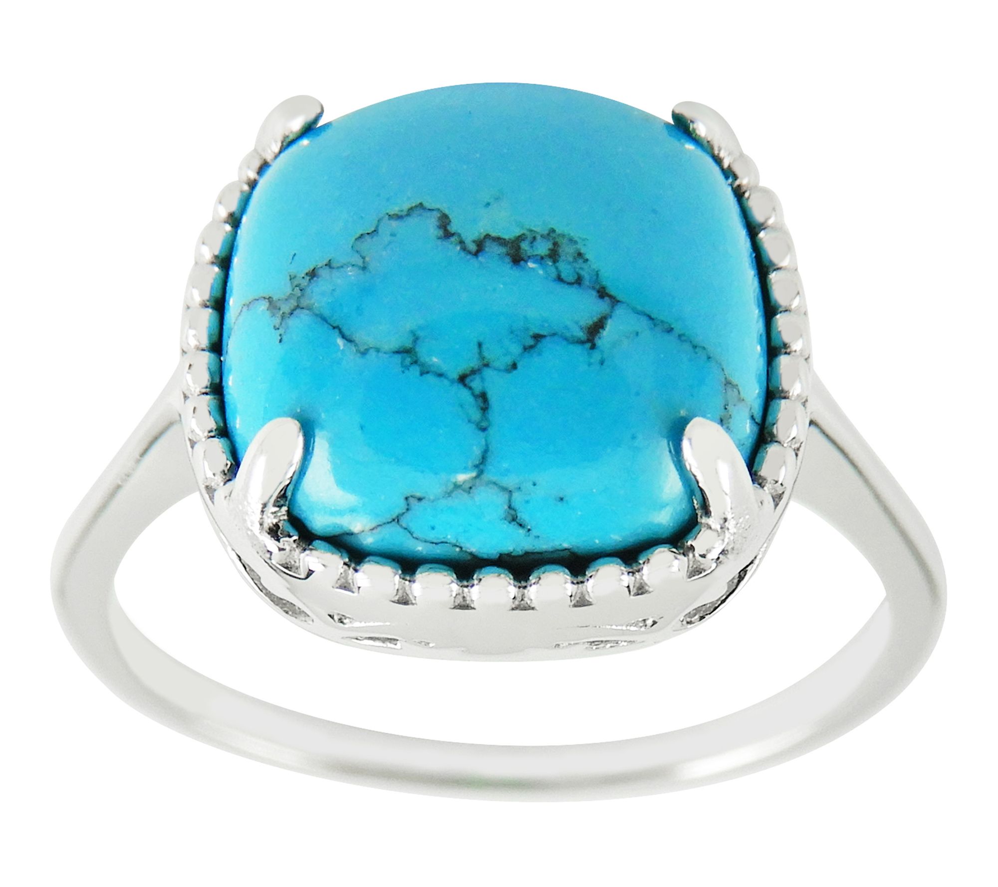 Affinity Gems Turqouise Solitaire Ring, Sterling Silver