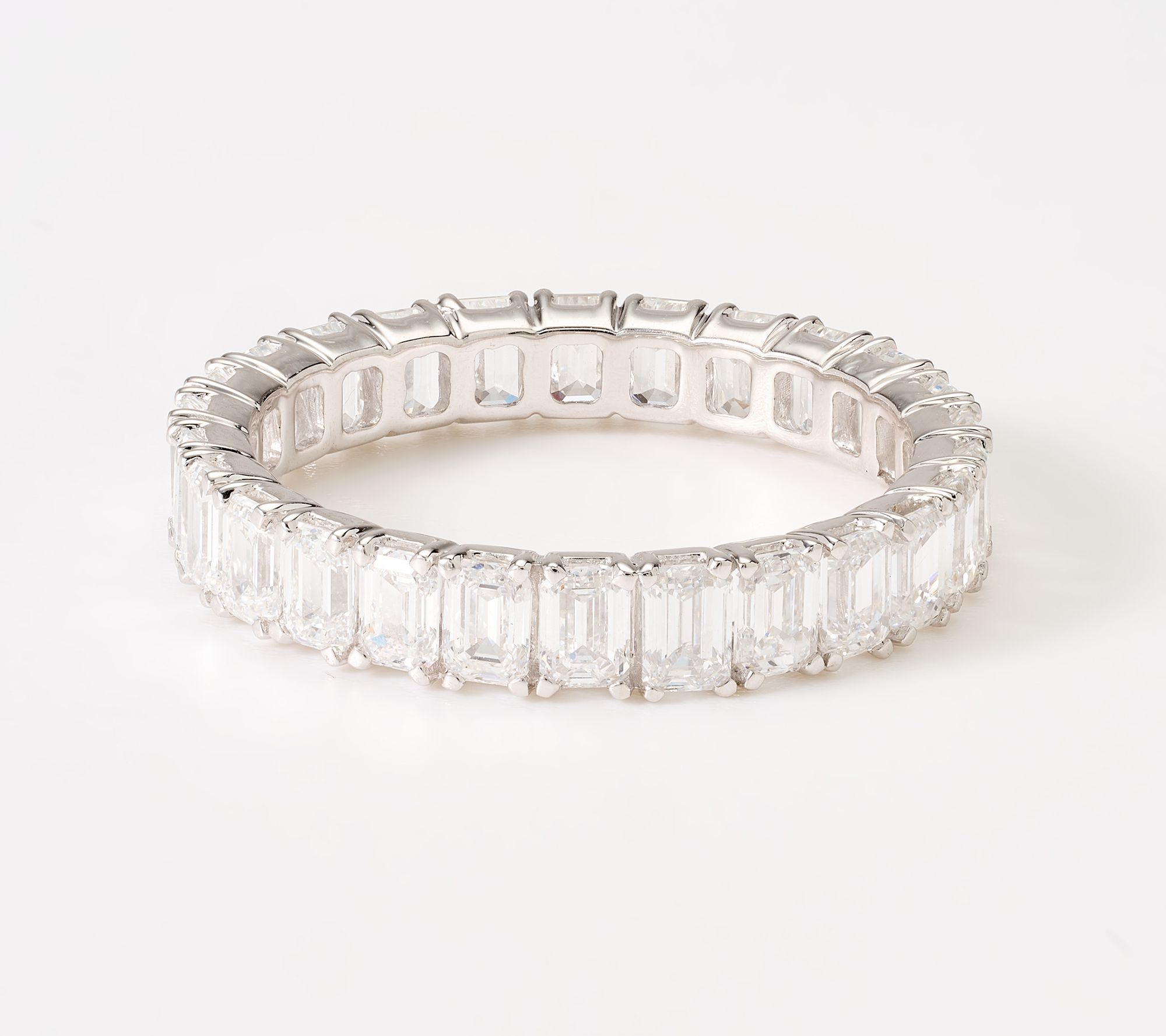 Fire Light Lab Grown Diamonds 3 cttw Emerald Cut Eternity Band, 14k
