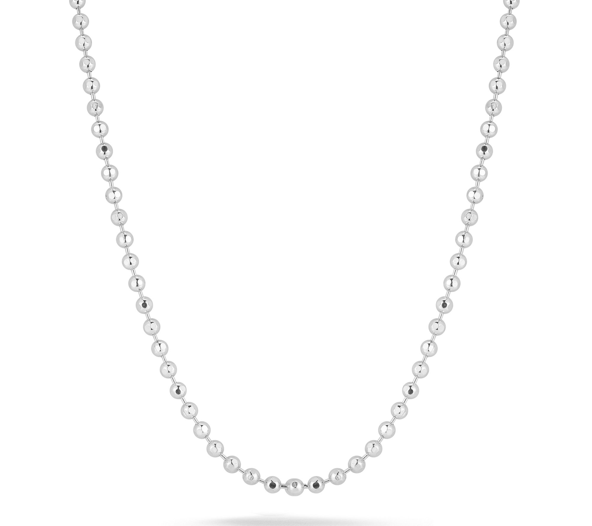 Italian Silver 20" Ball Chain Necklace, Sterling