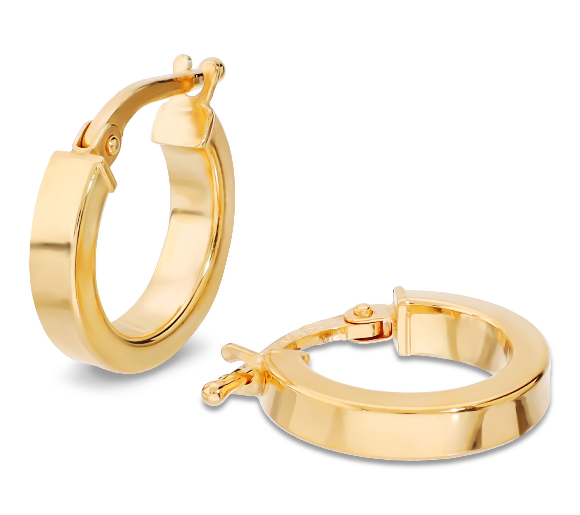 UltraFine 950 Silver Squared Tube Hoop Earrings