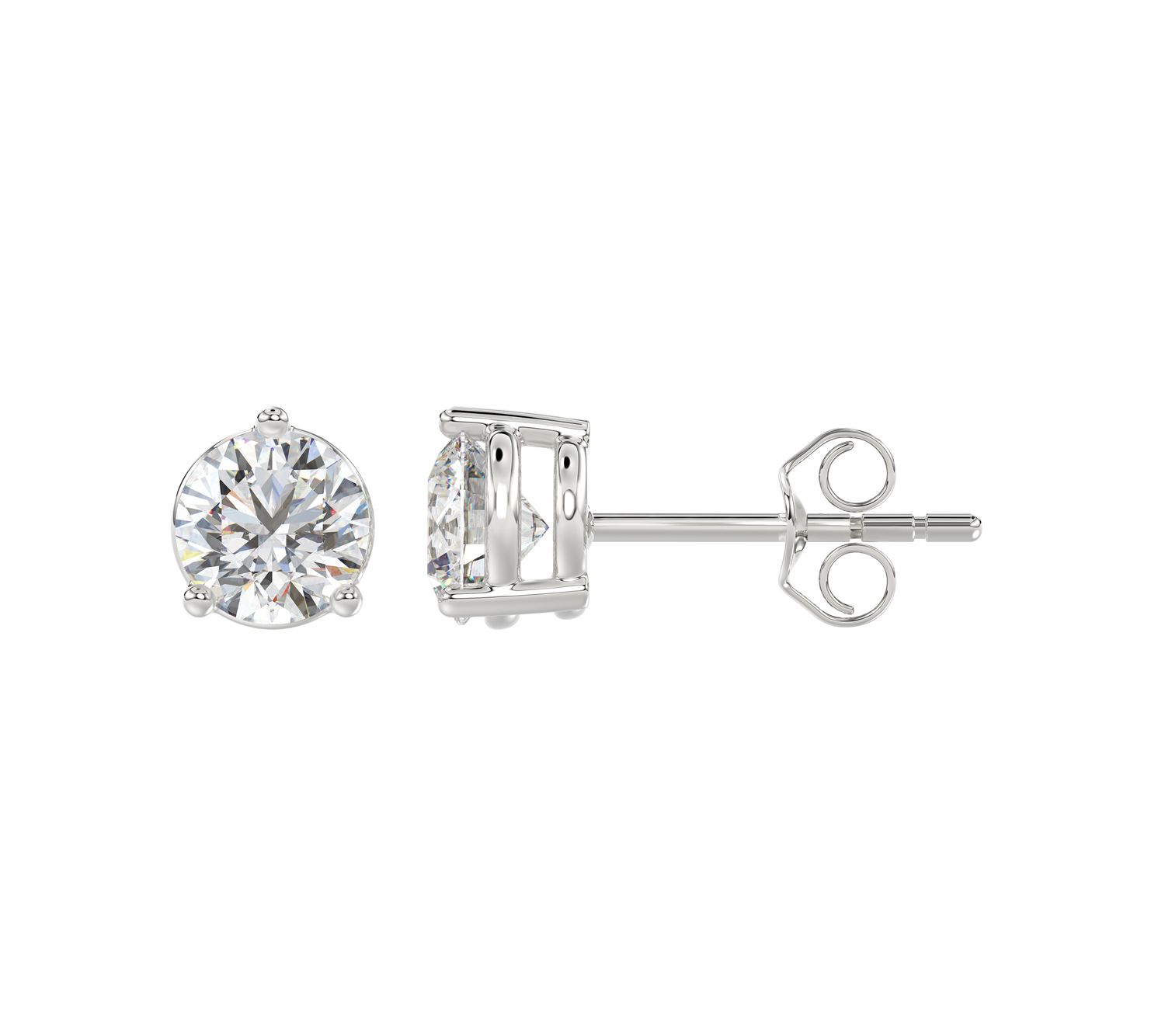 Fire Light Lab Grown Diamond 2.00 cttw Stud Earrings,10K Gold