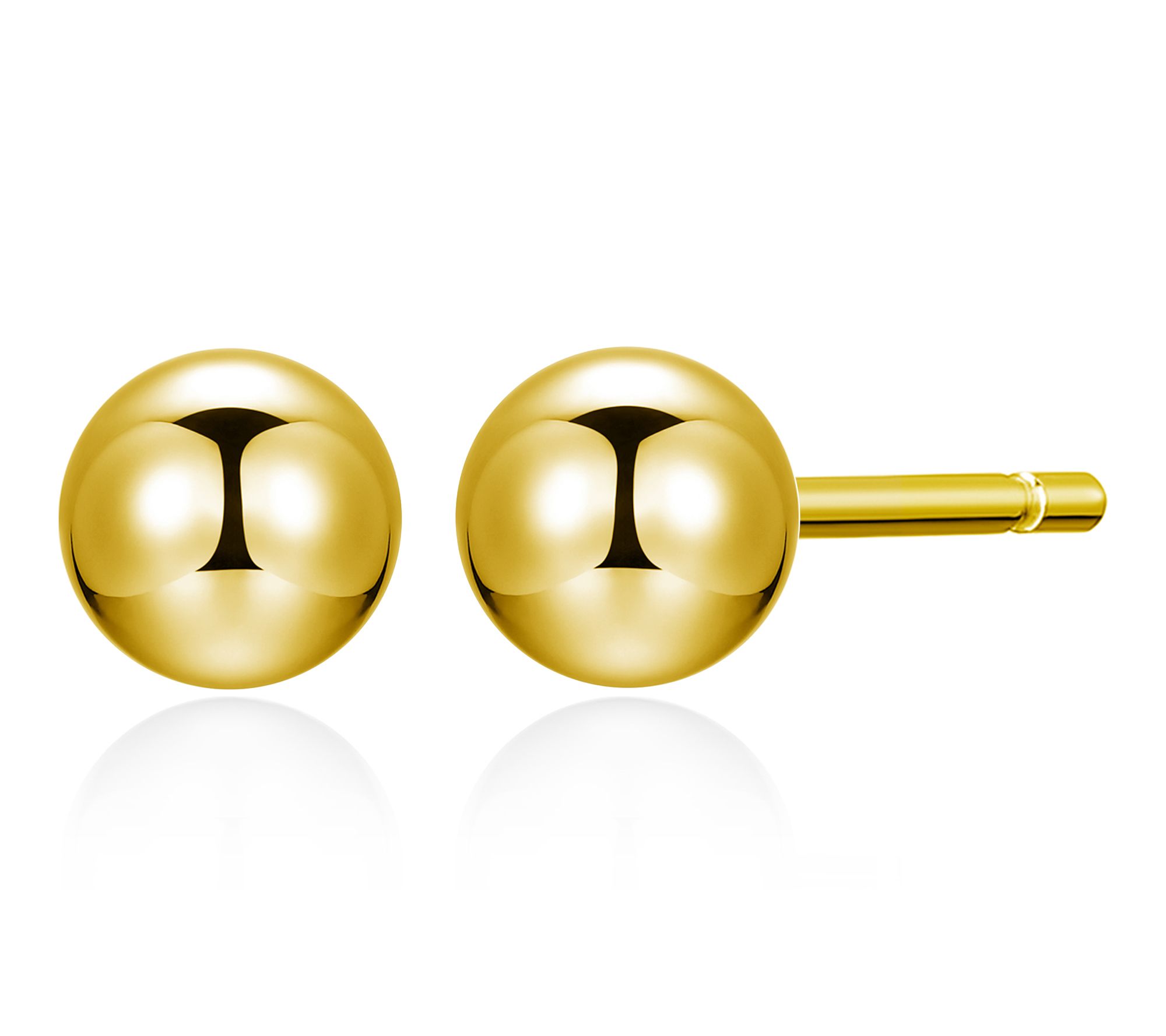 High Polished 10MM Ball Stud Earrings, SterlingSilver