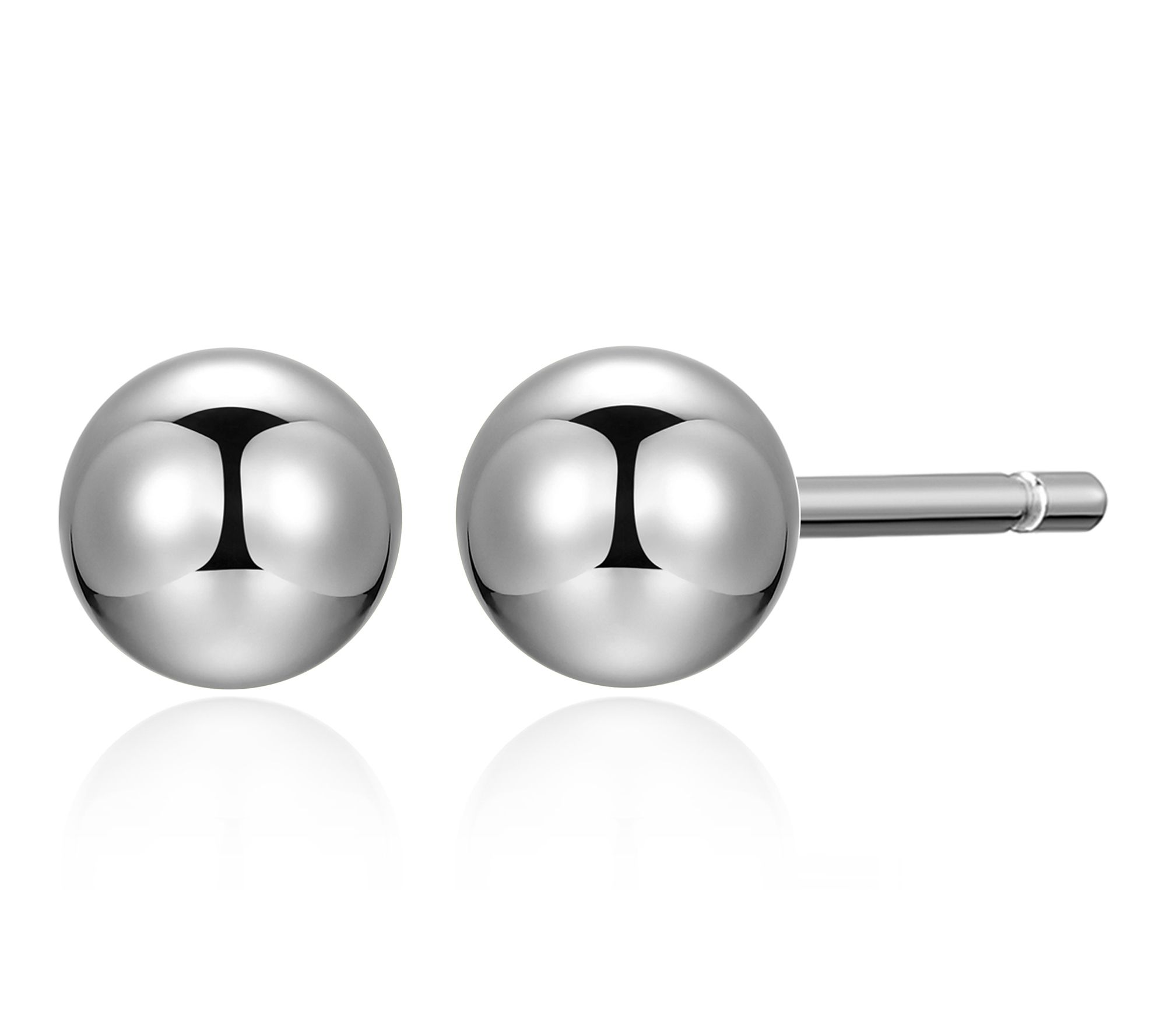 High Polished 10MM Ball Stud Earrings, SterlingSilver
