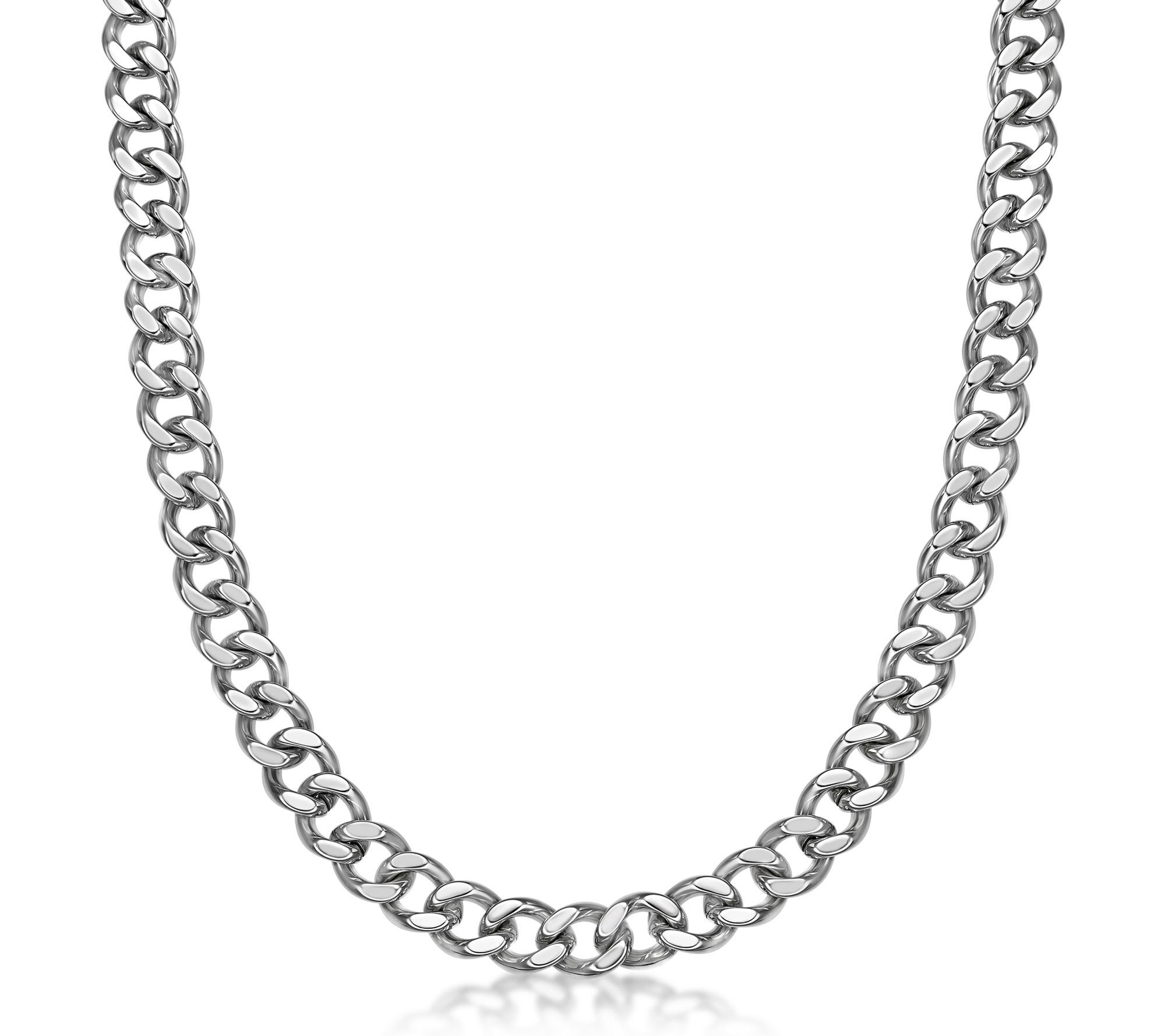 LYNX Men's Stainless Steel Chunky Chain Necklace