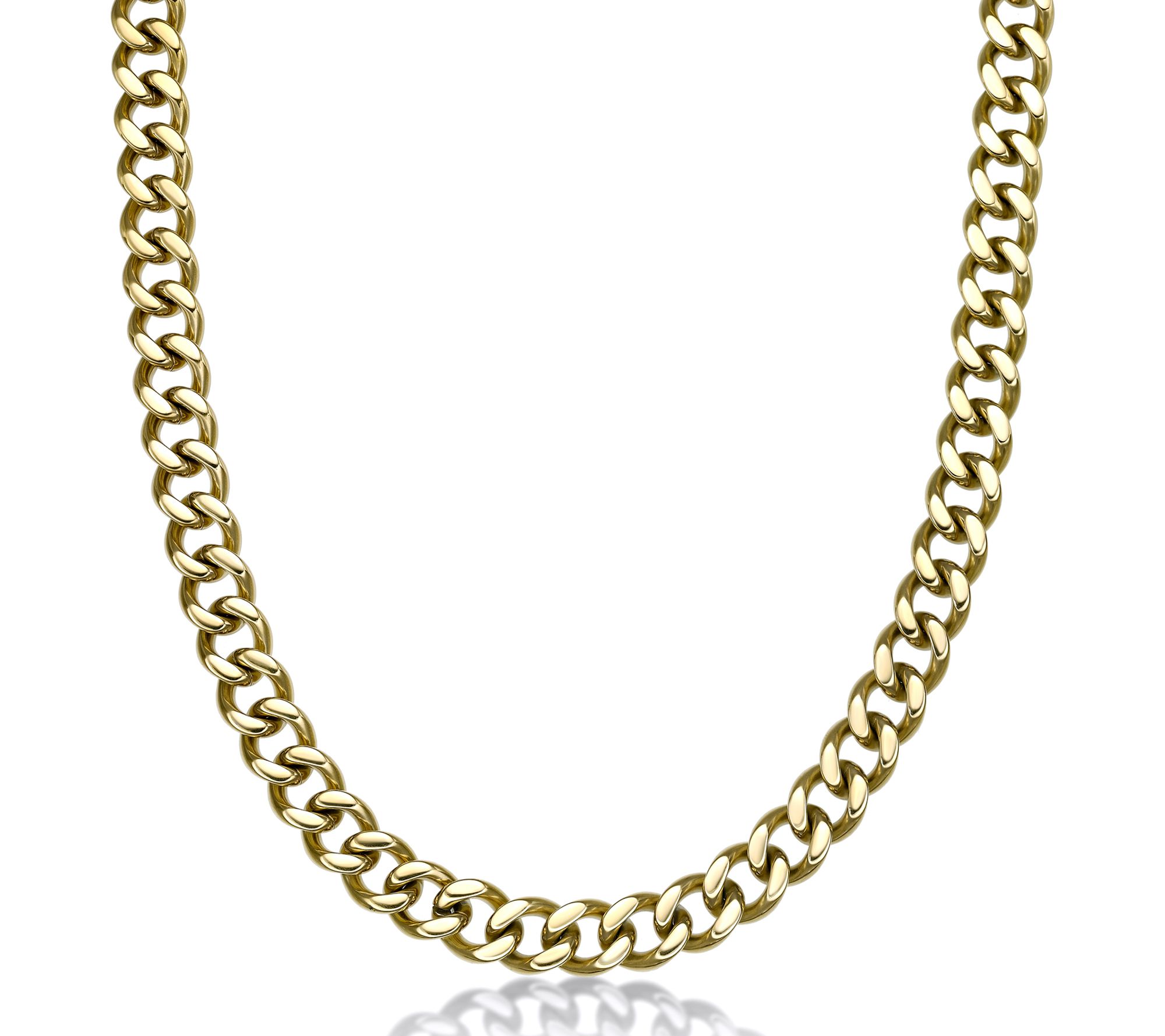 LYNX Men's Stainless Steel Chunky Chain Necklace
