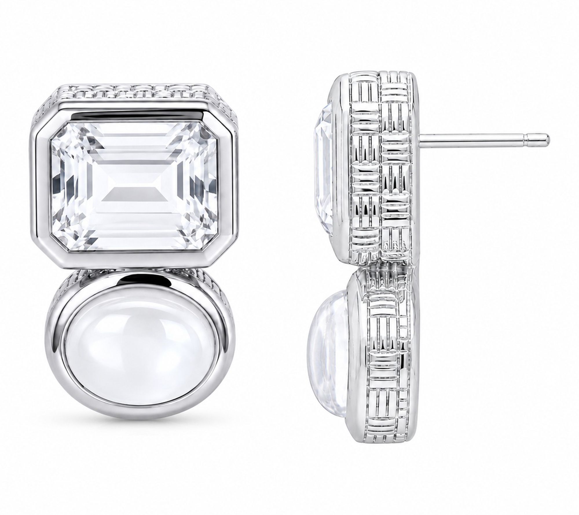 Ariva Sterling Silver Topaz Adonis Earrings