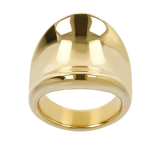 Oro Nuovo Graduated Concave Ring, 14K Gold OverResin