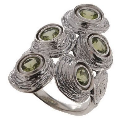 Hagit Sterling Vibes Gemstone Circle Cluster Ring - QVC.com