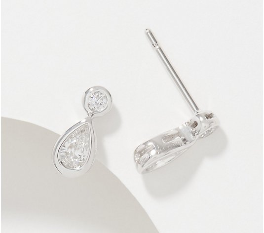 Fire Light Lab Grown Diamond 14K Gold Pear Stud Earrings, 0.50cttw