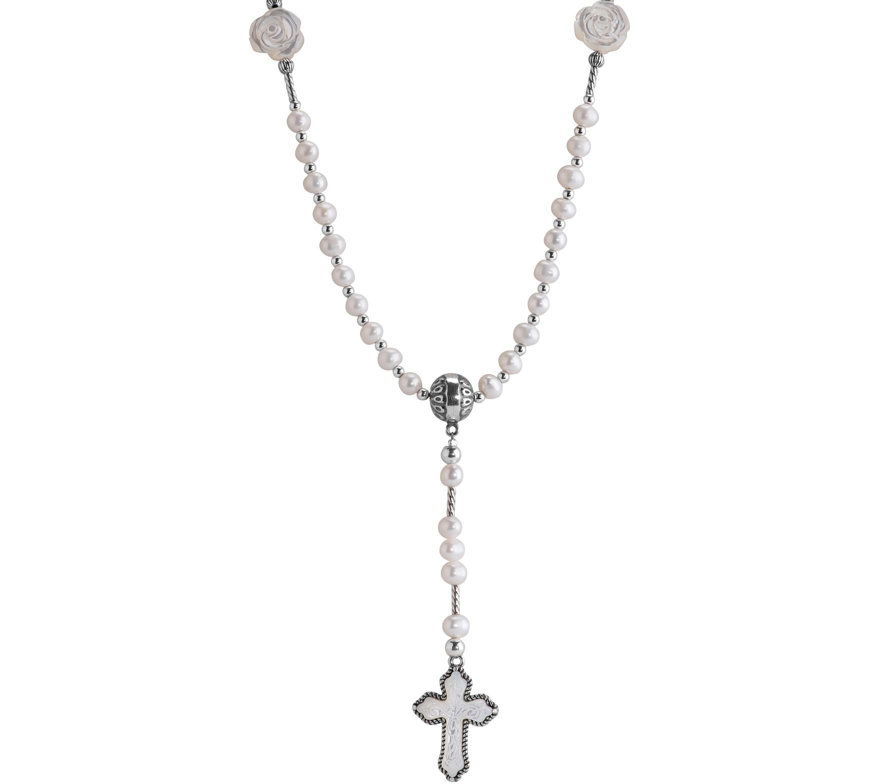 mother of pearl cross pendant