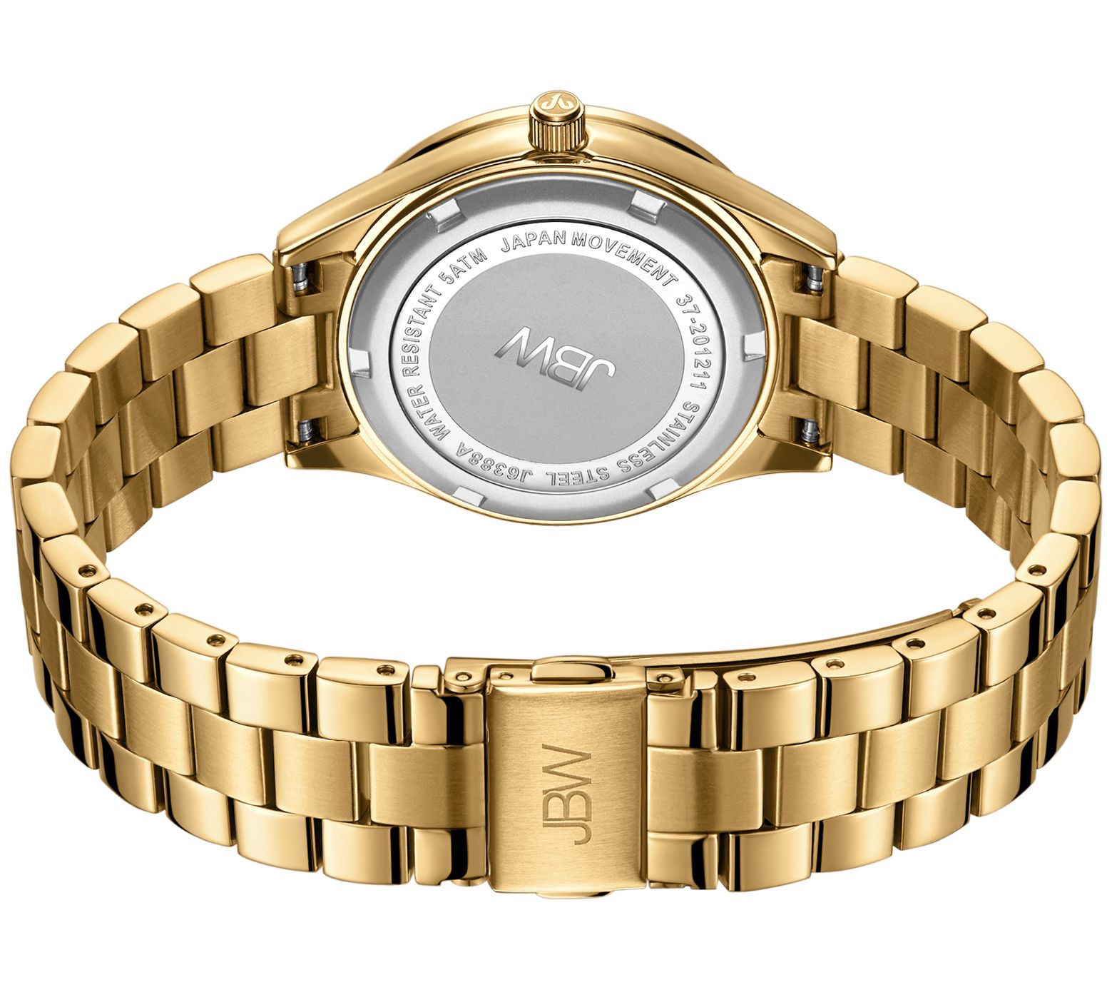 JBW Women's Mondrian 18K-Gold Plated Diamond Ac cent Watch - QVC.com