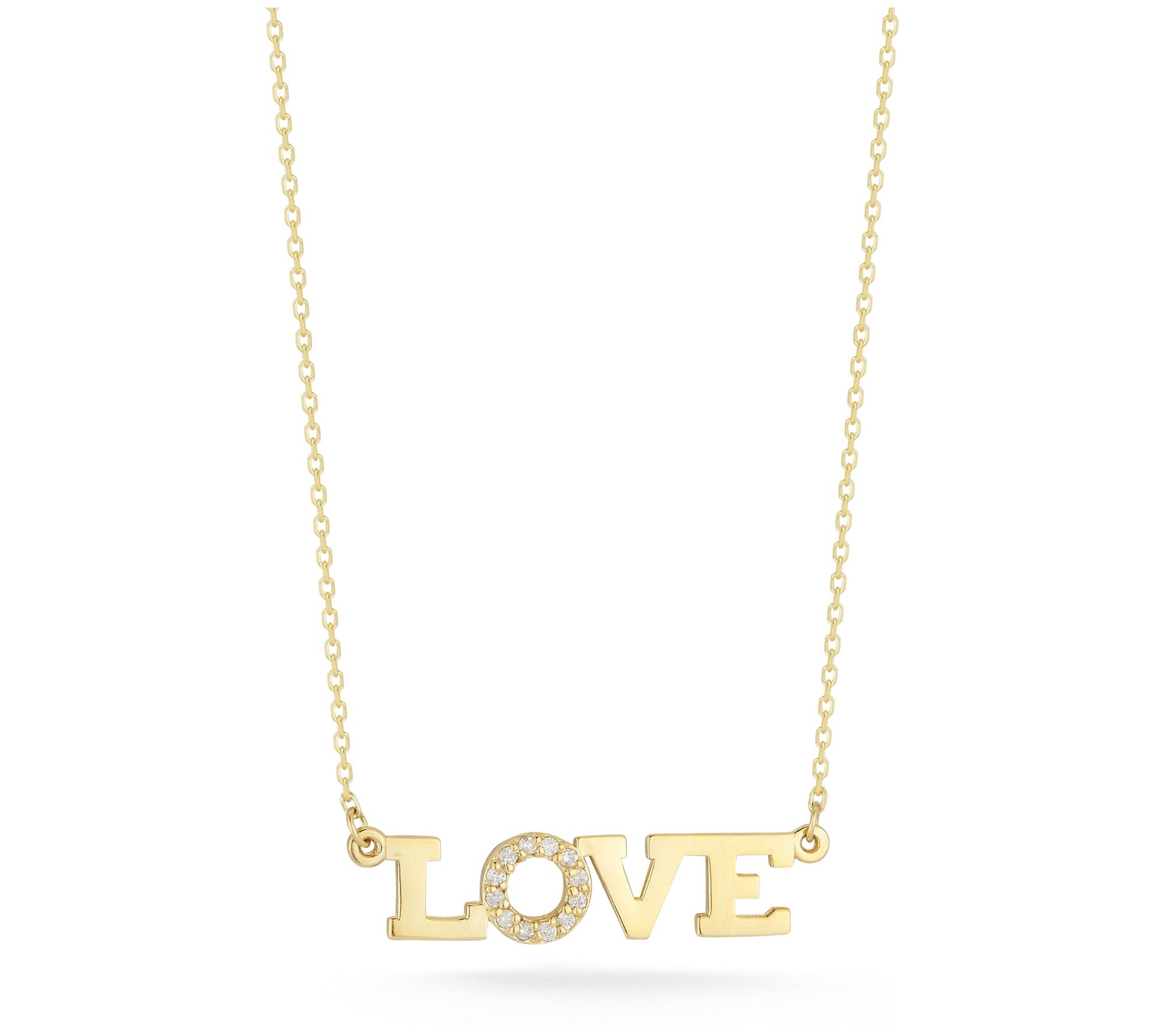 Luminosa Gold Diamond Love Necklace, 14K