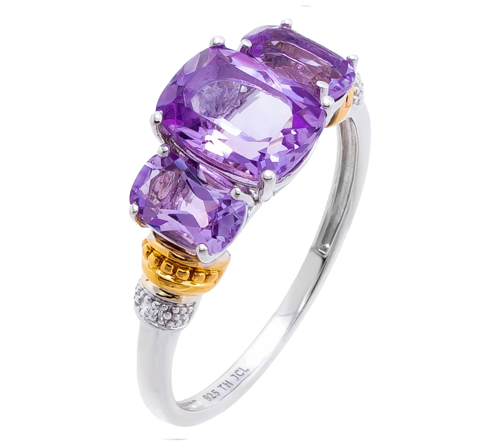 Affinity Gems 3-Stone Gemstone Ring, Sterling Silver