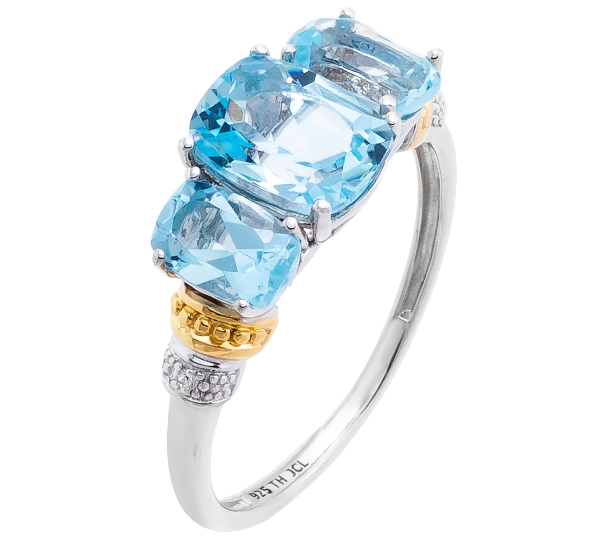 Affinity Gems 3-Stone Gemstone Ring, Sterling Silver